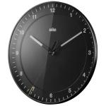Braun Classic Silent Sweep Wall Clock - Black 30cm