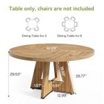 LITTLE TREE 47-Inch Round Dining Table for 4-6