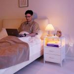 Yoobure LED Nightstand with Charging Station and Storage