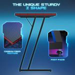 L-Shaped Gaming Desk for Home Office - Black