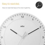 Braun Classic Silent Sweep Wall Clock, 30cm