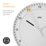 Braun Classic Silent Sweep Wall Clock, 30cm