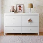 Storkcraft Alpine 6-Drawer White Dresser for Kids