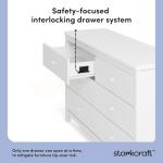 Storkcraft Alpine 6-Drawer White Dresser for Kids