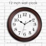 Vintage 12-Inch Silent Wall Clock in Bronze