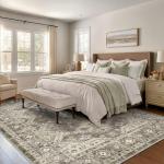 Vintage Tribal Beige Washable Area Rug