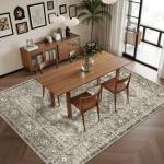 Vintage Tribal Beige Washable Area Rug