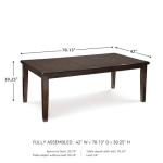 Ashley Furniture Haddigan Dining Table – Dark Brown