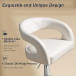 Adjustable Swivel Bar Stools Set of 2 - White