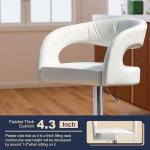 Adjustable Swivel Bar Stools Set of 2 - White