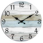 Rustic Coastal Silent Battery-Operated Wall Clock