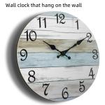 Rustic Coastal Silent Battery-Operated Wall Clock