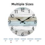 Rustic Coastal Silent Battery-Operated Wall Clock