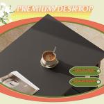 WLIVE Farmhouse Coffee Table for Living Room, 40.1" Rustic Center Table with X-Frame Support & Storage Shelf, 2-Tier Wood Coffee Tables for Bedroom & Balcony, Charcoal Black