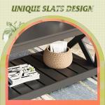 WLIVE Farmhouse Coffee Table for Living Room, 40.1" Rustic Center Table with X-Frame Support & Storage Shelf, 2-Tier Wood Coffee Tables for Bedroom & Balcony, Charcoal Black