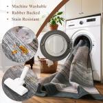 LIANLAM 9x12 Washable Area Rugs for Living Room and Bedroom, Vintage Checkered Pattern Non-Slip Carpet, Stain Resistant Low Pile Soft Rug for Dining Room,Office,Nursery,Kids Room(9x12,Chocolate)