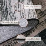 LIANLAM 9x12 Washable Area Rugs for Living Room and Bedroom, Vintage Checkered Pattern Non-Slip Carpet, Stain Resistant Low Pile Soft Rug for Dining Room,Office,Nursery,Kids Room(9x12,Chocolate)