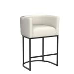 Set of 2 Modern Bar Stools with Backrest