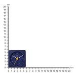 Braun Classic Travel Analogue Clock, Compact Size, Quiet Quartz Movement, Crescendo Beep Alarm in Blue, Model BC02BL, One