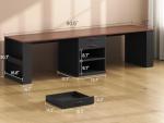 SEDETA 90.5" 2 Person Computer Desk, Long Office Desk with Storage Drawers, Two Person Gaming Desk Writing Table with Storage for Home Office, Black