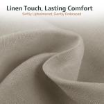 Jocisland King Upholstered Platform Bed Frame with 51.2" Tall Wingback Headboard–Solid Wood Legs, No Box Spring Needed, Brown Linen–Modern Style for Any Bedroom