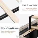 Jocisland King Upholstered Platform Bed Frame with 51.2" Tall Wingback Headboard–Solid Wood Legs, No Box Spring Needed, Brown Linen–Modern Style for Any Bedroom