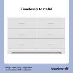 Storkcraft White Rectangular 6-Drawer Dresser