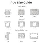 Boho Vintage 8x10 Washable Area Rug