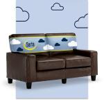 Serta Palisades 61" Track Arm Sofa in Chestnut Brown
