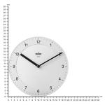 Braun Quiet Quartz Wall Clock - 20cm White
