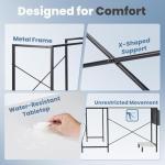 Sweetcrispy L Shaped Desk - Computer Desk Corner Desks Gaming Desk PC Table with CPU Stand Side Bag for Home Office Dorm Sturdy Writing Workstation, White, 50-Inch