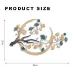 QXSXKJ 3D Metal Wall Art Decor for Living Room Large Modern Wall Sculptures Gold, 59'' Metal Wall-mounted Home Decoration, Creative Ginkgo Décor for Living Room Dining Room Bedroom (ginkgo leaf)