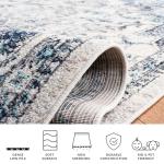 SAFAVIEH Area Rug 9x12 - Madison Collection - Large - Ivory & Grey, Boho Chic Distressed Medallion Design, Non-Shedding & Easy to Clean, Ideal for Living Room, Bedroom, Dining Space (MAD473C)