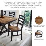 Signature Design by Ashley Wildenauer Rustic Armless Dining Chair, Set of 2, Black & Light Brown