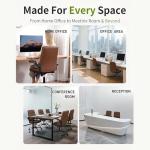 Office Chair Adjustable Desk Chair Mid Back Executive Comfortable Bonded Leather Ergonomic Back Support Home Computer Chairs with Padded Flip-up Armrest Swivel Wheels (Tan)