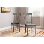 Signature Design by Ashley Shullden Casual Dining Room Side Chair with Spindle Back, 2 Count, Gray