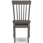 Signature Design by Ashley Shullden Casual Dining Room Side Chair with Spindle Back, 2 Count, Gray