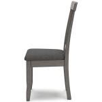 Signature Design by Ashley Shullden Casual Dining Room Side Chair with Spindle Back, 2 Count, Gray