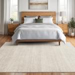Valenrug Area Rugs 9x12 Living Room - Stain Resistant 9x12 Area Rugs for Living Room, Non Slip Backing Printed Rugs for Bedroom, Folable Machine Washable Rugs (9'x12', Beige)