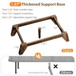 VINGLI Fluted Tall Dresser 5 Drawer, 23.66" W Chest of Drawers, Walnut Wood Dresser for Bedroom Mid Century Modern with Rounded Edge, 23.66" W*15.59" D*44.88" H