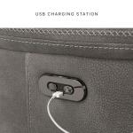 Signature Design by Ashley Next-Gen DuraPella Faux Leather Zero Wall Power Reclining Sofa with USB, Slate Gray