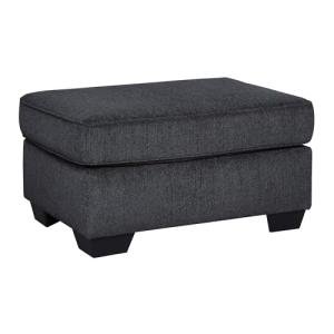 Signature Design by Ashley Altari Modern Rectangular Accent Ottoman, Dark Gray