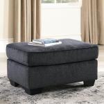 Signature Design by Ashley Altari Modern Rectangular Accent Ottoman, Dark Gray