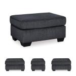 Signature Design by Ashley Altari Modern Rectangular Accent Ottoman, Dark Gray