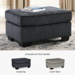Signature Design by Ashley Altari Modern Rectangular Accent Ottoman, Dark Gray