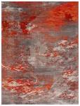 SAFAVIEH Area Rug 8x10 - Madison Collection - Large - Grey & Orange, Boho Abstract Design, Non-Shedding & Easy Cleaning, Ideal for Living Room, Bedroom, Office, Dining Space (MAD440G)