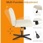 DUMOS Comfy Criss-Cross Armless Desk Chair