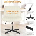 DUMOS Comfy Criss-Cross Armless Desk Chair