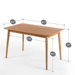 Zinus Jen Wooden Dining Table - 120x75 cm