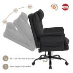 Bestier Criss Cross Chair with Flip-Up Armrests and Headrest, 135° Reclining Swivel Executive Chair with Side Pockets, Big and Tall Computer Desk Chair for Home Office Bedroom, Black Velvet